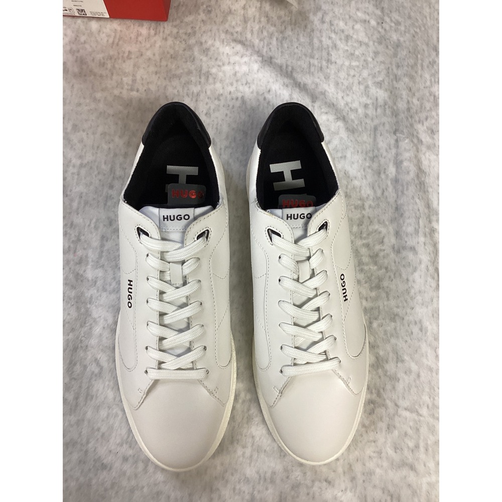 Hugo Boss Riven Tenn Punyl Mens White Leather Sneakers Low Top Size13US 50523439